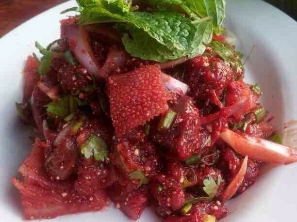 Blue beef salad